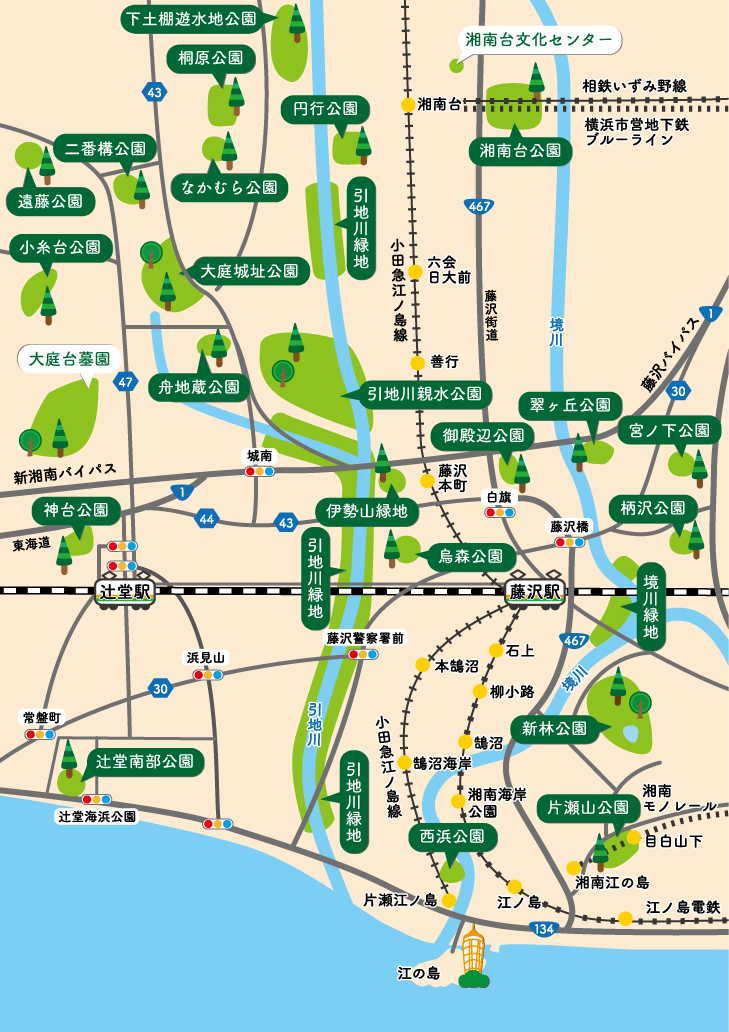 藤沢市公園マップ